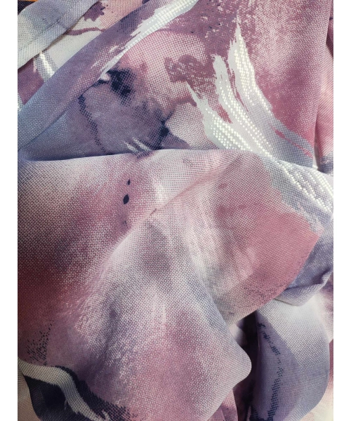 Wzorzysta spódnica plażowa chusta PAREO L/XL fioletowe mazaje